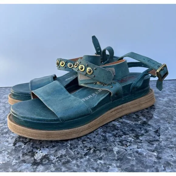 A.S.98 STRAP Green Sandals Women’s Size Size 41