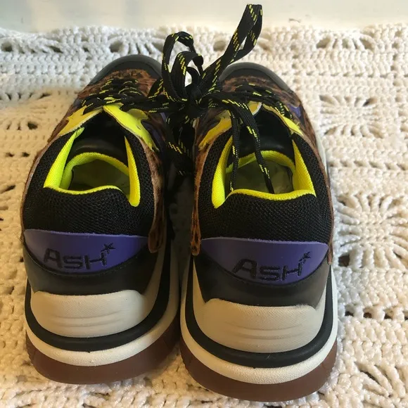 Ash ADDICT Sneakers Leopard Print Pony Hair