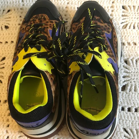 Ash ADDICT Sneakers Leopard Print Pony Hair