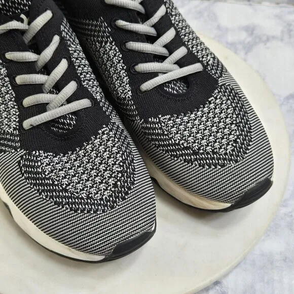Ash Lucky Lace up Sneakers Womens 40 US 10 Black White Mesh Athletic Athleisure