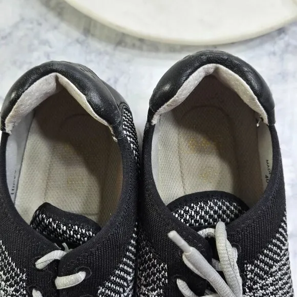 Ash Lucky Lace up Sneakers Womens 40 US 10 Black White Mesh Athletic Athleisure