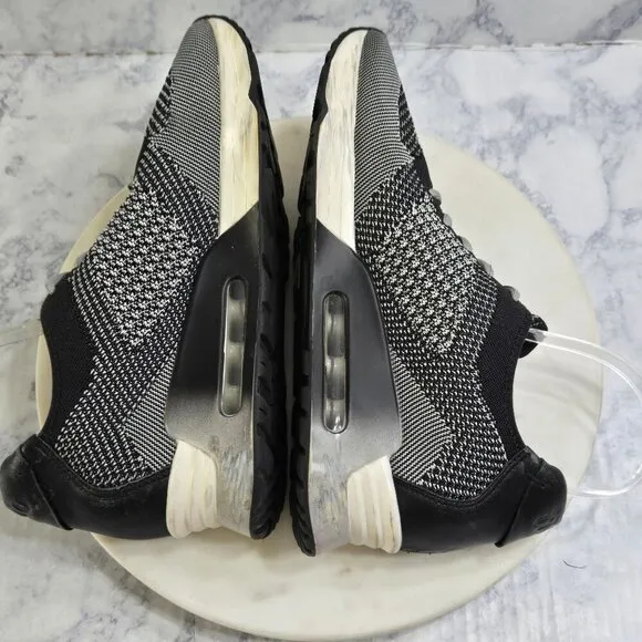 Ash Lucky Lace up Sneakers Womens 40 US 10 Black White Mesh Athletic Athleisure