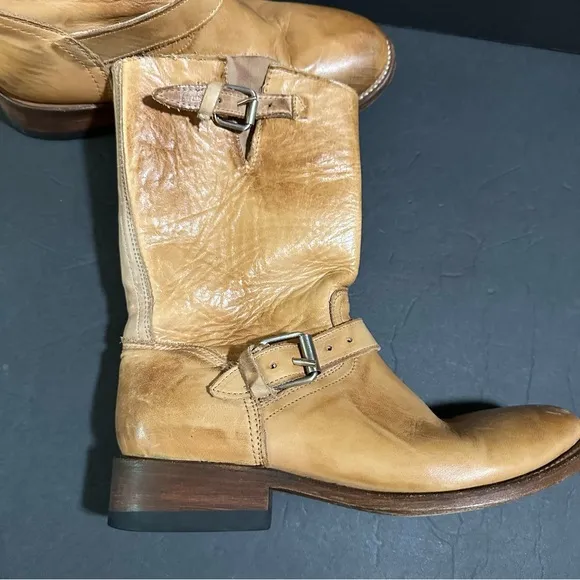 ASH Tennessee sz /38 Brown Leather Engineer Moto Biker Boots