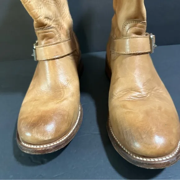 ASH Tennessee sz /38 Brown Leather Engineer Moto Biker Boots