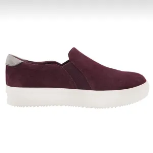 Athleta Leta Suede Slip On Platform Sneakers By Dr. Scholl’s in Cassis S…