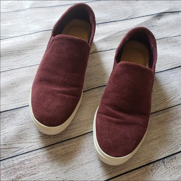Athleta Leta Suede Slip On Platform Sneakers By Dr. Scholl’s in Cassis S…