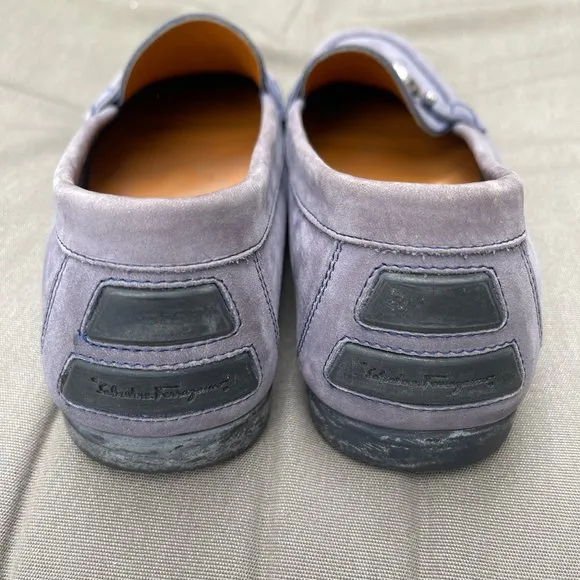 Auc Salvatore Ferragamo Suede  Drivers Loafers in Lilac