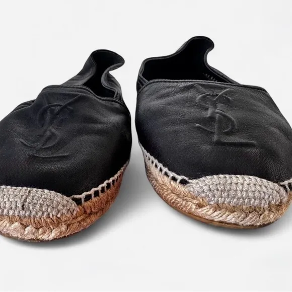 Auth YSL Black Espadrilles