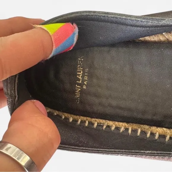 Auth YSL Black Espadrilles
