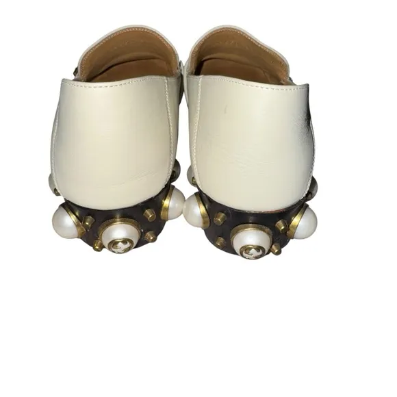 Authentic Gucci Pearl Heel Loafers – Size 37 (US 7)
