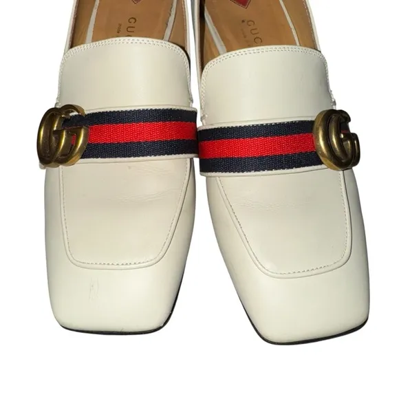 Authentic Gucci Pearl Heel Loafers – Size 37 (US 7)