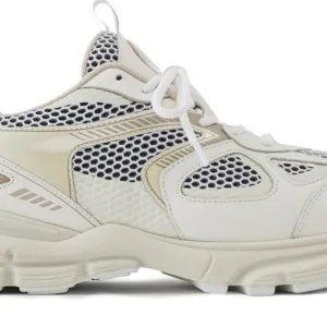 AXEL ARIGATO White and Beige Athletic Sneakers
