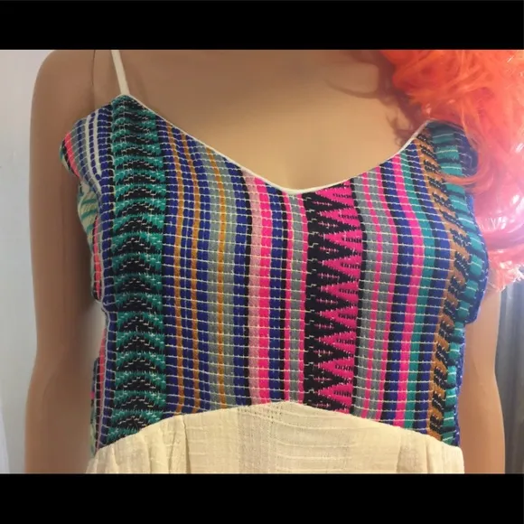 Aztec Weave Maxi Dress With Cut Outs.