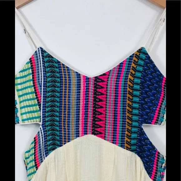 Aztec Weave Maxi Dress With Cut Outs.