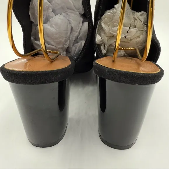 Azura by Spring Step Voljeti Black Heeled Sandals Size 41 / 9.5 - 10
