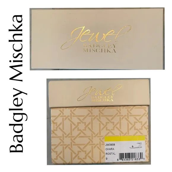Badgley Mischka Jewel Rose Gold Flat Sandal in Size 9 NIB