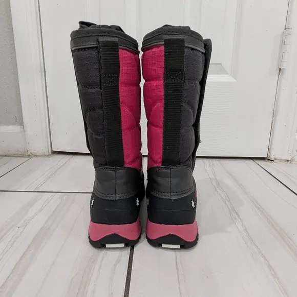 Baffin Polar Proven Cheree Youth Snow Boots Pink Black Waterproof Insulated 1Y