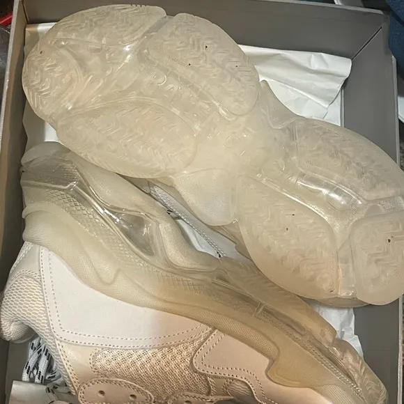 Balenciaga Cream and White Sneakers