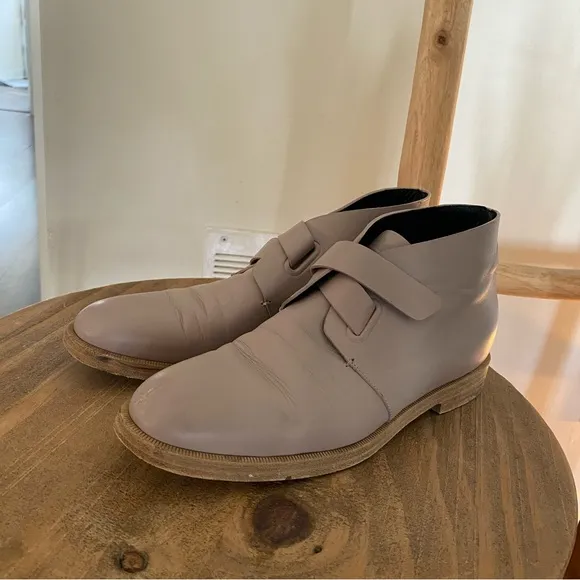 Balenciaga Leather Ankle Boot Loafers