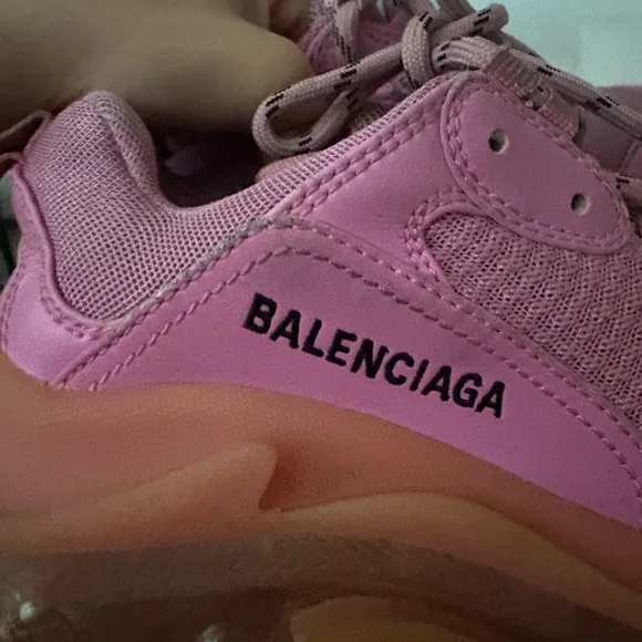 Balenciaga Pink Sneakers Chunky Sole Streetwear