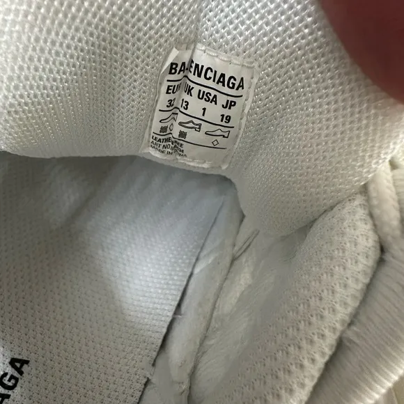 Balenciaga White Sneakers with Chunky Soles and Modern Design Track 2 Kids