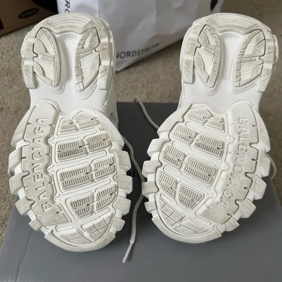 Balenciaga White Sneakers with Chunky Soles and Modern Design Track 2 Kids