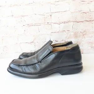 Bally Black Leather Loafers with Square Toe