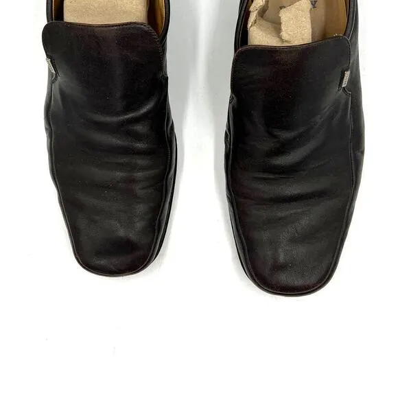 Bally Loafers Leather Breme Brown Square Toe