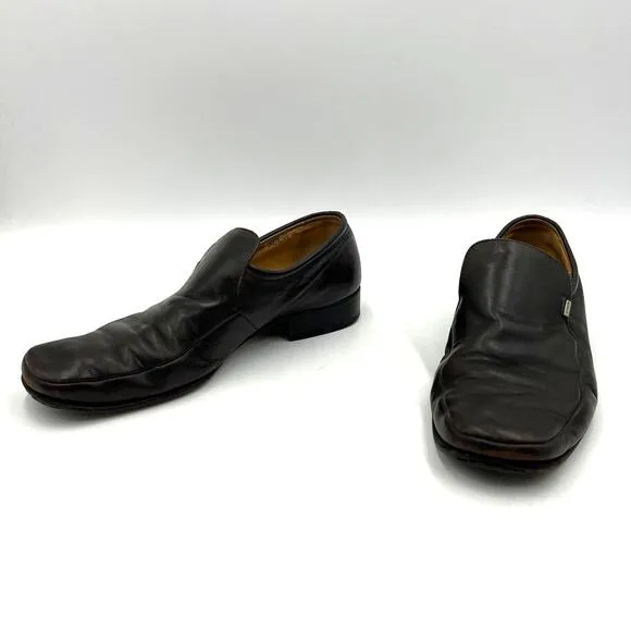 Bally Loafers Leather Breme Brown Square Toe