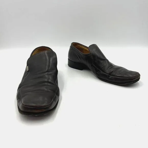 Bally Loafers Leather Breme Brown Square Toe