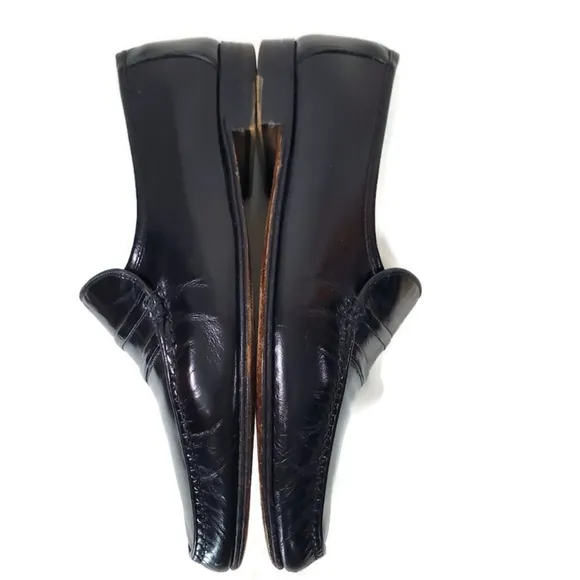 Bally Men's Patent Leather Slip on Loafers Black Size 8.5 M Made in Italy