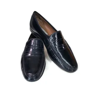 Bally Men's Patent Leather Slip on Loafers Black Size 8.5 M Made in Italy