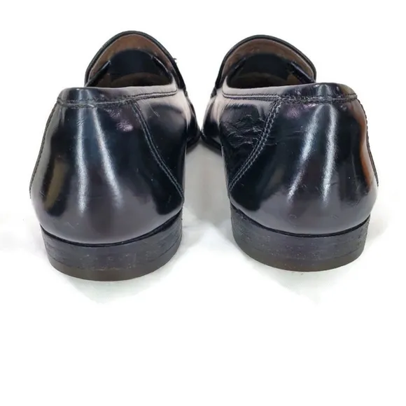 Bally Men's Patent Leather Slip on Loafers Black Size 8.5 M Made in Italy