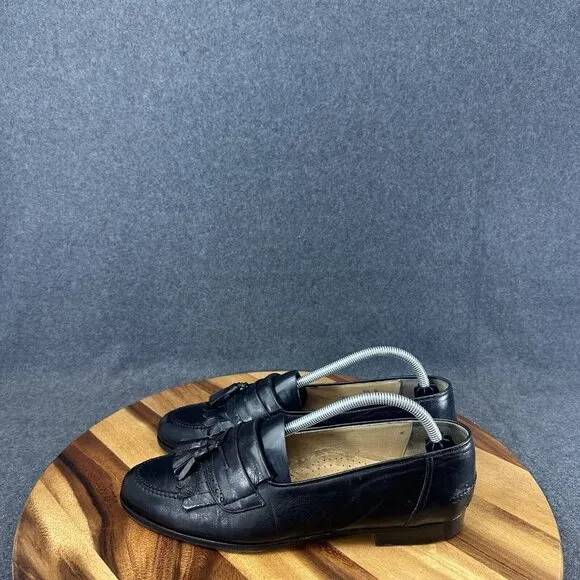 Bally Mens Size 9.5D Loafers Dress Shoes Leather Slip On Tassel Made in Italy