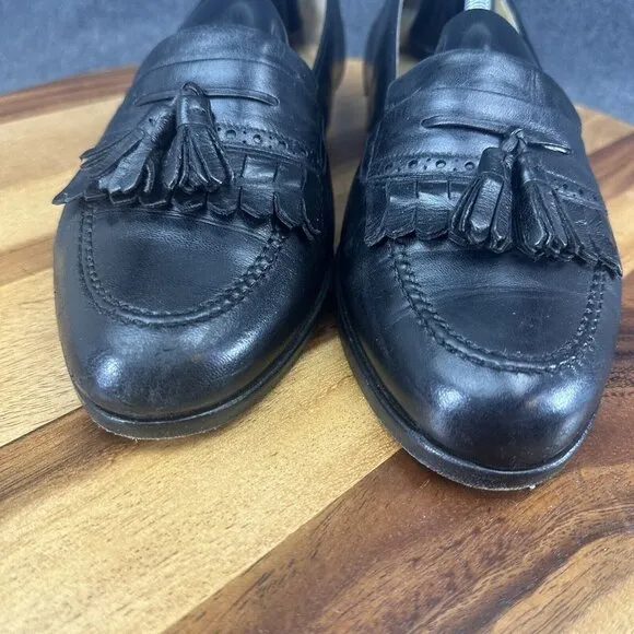 Bally Mens Size 9.5D Loafers Dress Shoes Leather Slip On Tassel Made in Italy