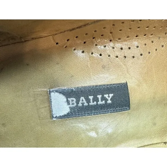 Bally Mens Size 9.5D Loafers Dress Shoes Leather Slip On Tassel Made in Italy