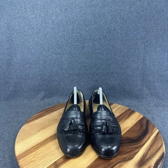 Bally Mens Size 9.5D Loafers Dress Shoes Leather Slip On Tassel Made in Italy