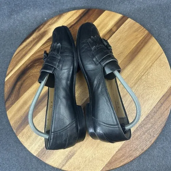 Bally Mens Size 9.5D Loafers Dress Shoes Leather Slip On Tassel Made in Italy