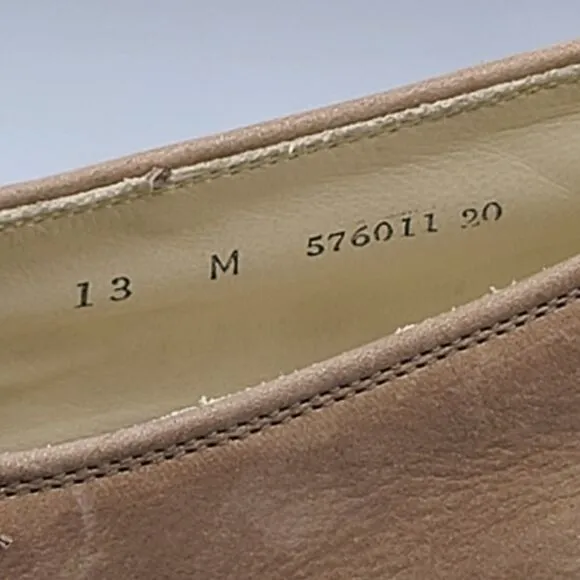 Bally mens Slip-On Loafers beige Nubuck Leather Size 13 Switzerland Portofini