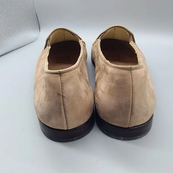 Bally mens Slip-On Loafers beige Nubuck Leather Size 13 Switzerland Portofini
