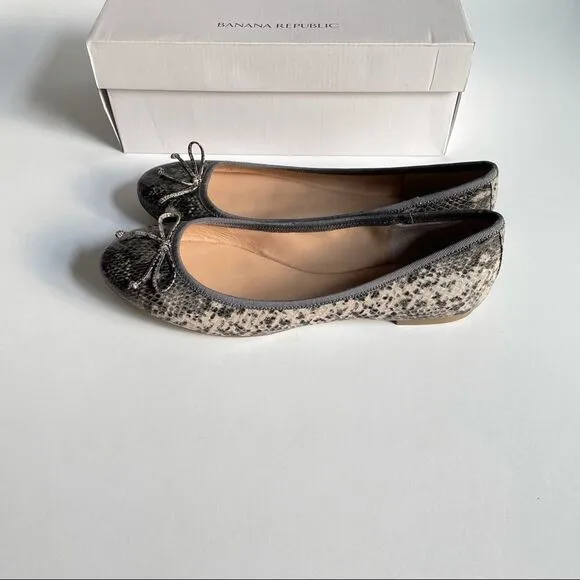 Banana Republic Ashley Ballet Flat Snakeskin New