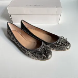 Banana Republic Ashley Ballet Flat Snakeskin New