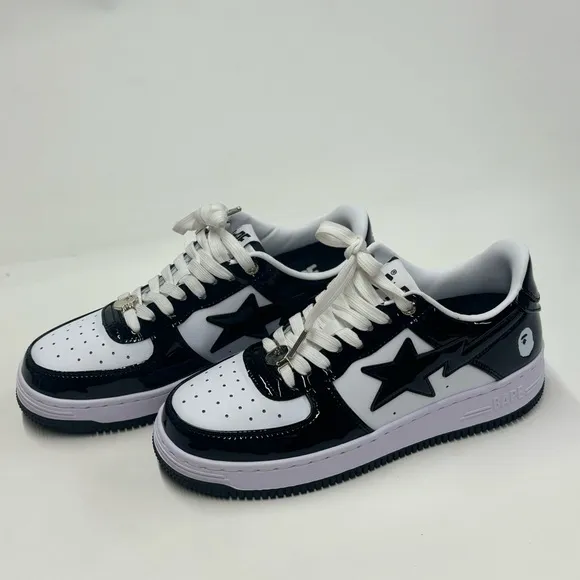 Bape Black and White Star Sneakers