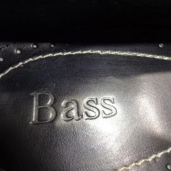 Bass Flex Peterman Mens Size 10M US Black Leather Tassel Slip On Loafers Shoes