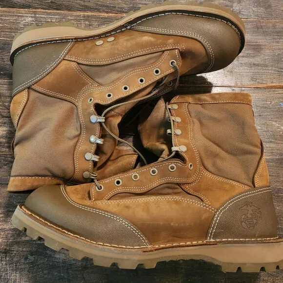 Bates USMC RAT Boots - Tan Leather &amp; Nylon, Size 14 R - Brand New, Unworn 1/2011
