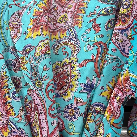 Beach Paisley Embellished Printed Wrap Dress