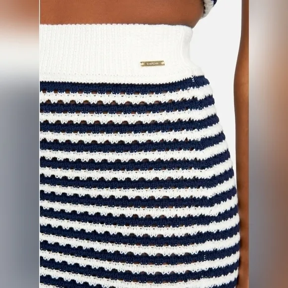 Bebe High Waist Sweater Knit Skirt Size XL