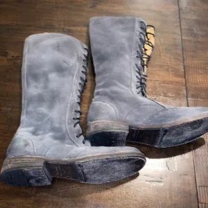 BED STU Goodyear Welt Gray Distressed Leather Lace Up Boots Women’s size 10
