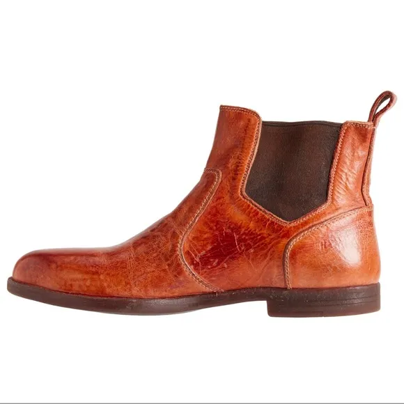 Bed Stu Vasari Chelsea Boots - Cognac Brown Leather Size 8.5 M