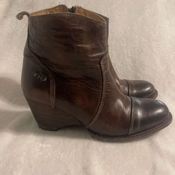 Bed Stu Womens Gentry Leather Ankle Boots 8.5 Cobbler Series